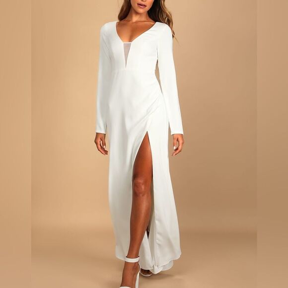 Lulus Romance for the Ages White Long Sleeve Maxi Dress - Picture 4 of 11